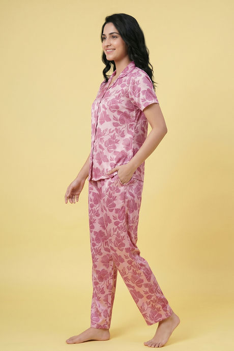 Zivame Satin Pyjama Set - Ballet Slipper — image 3